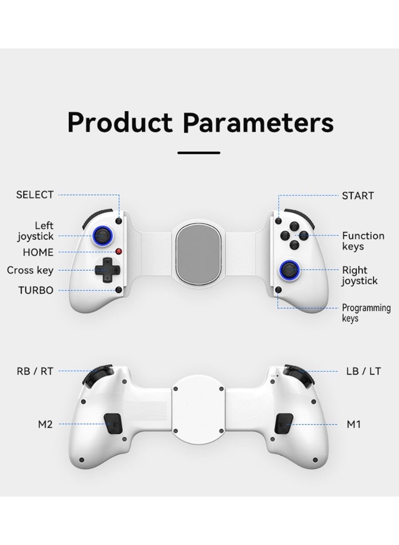 general Classic Stretching Gamepad D11s+Cooler Gaming Controller for Switch, PC, Android, Apple, Stretching 143-260mm with Hall Linear Trigger / Esports 3D joystick, Macro Programmin, Dual Motor Vibration, Turbo Burst Function, 400mAh Battery Play 12 hours - Image 3