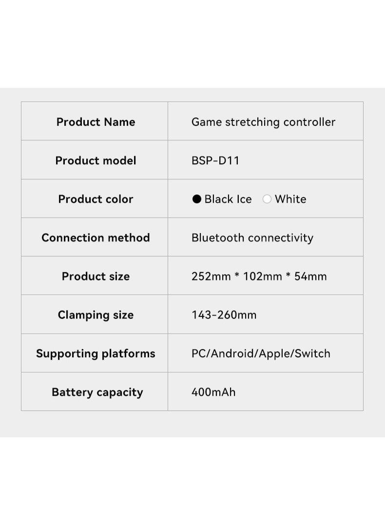 general Classic Stretching Gamepad D11s+Cooler Gaming Controller for Switch, PC, Android, Apple, Stretching 143-260mm with Hall Linear Trigger / Esports 3D joystick, Macro Programmin, Dual Motor Vibration, Turbo Burst Function, 400mAh Battery Play 12 hours - Image 4