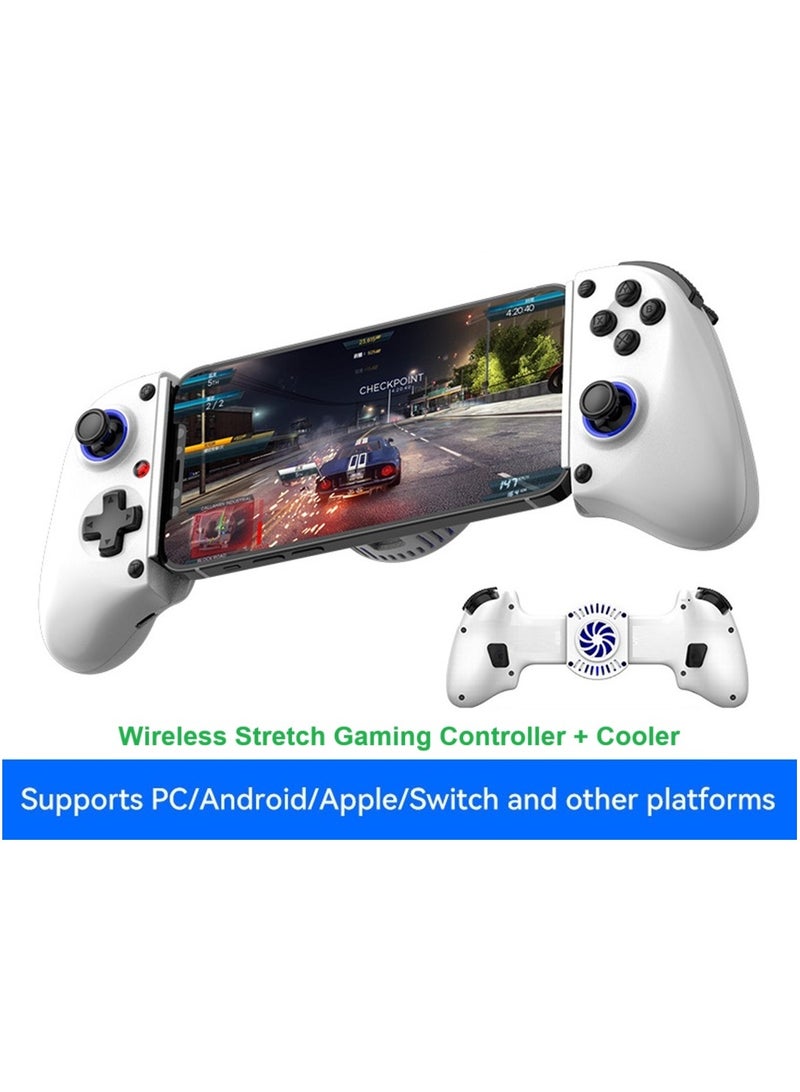 general Classic Stretching Gamepad D11s+Cooler Gaming Controller for Switch, PC, Android, Apple, Stretching 143-260mm with Hall Linear Trigger / Esports 3D joystick, Macro Programmin, Dual Motor Vibration, Turbo Burst Function, 400mAh Battery Play 12 hours - Image 1