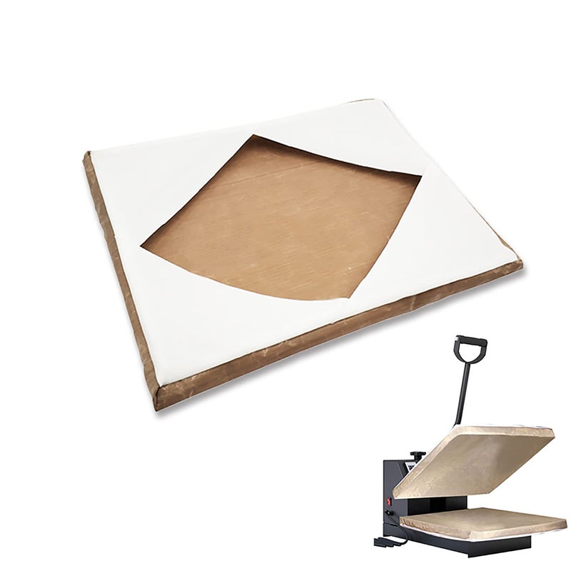 VCHOMY 16x24 Inch Heat Press Platen Wrap Cover Brown NonStick High Temperature Resistant Teflon Protector for Protecting Sublimation Heat Pressing Machine Plate from Residue Inks Adhesives 