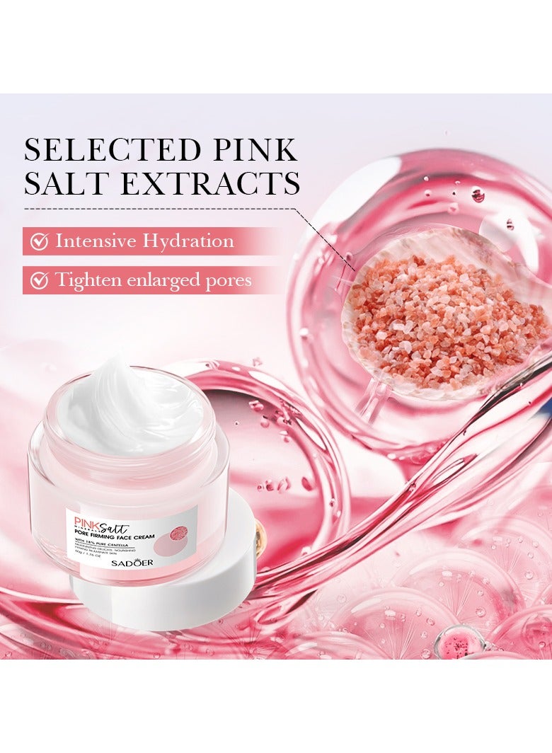 SADOER Himalayan pink Salt Pore Moisturizing Face Cream 18% Pure Centella Firming Face Cream for Glowing Skin - Image 3