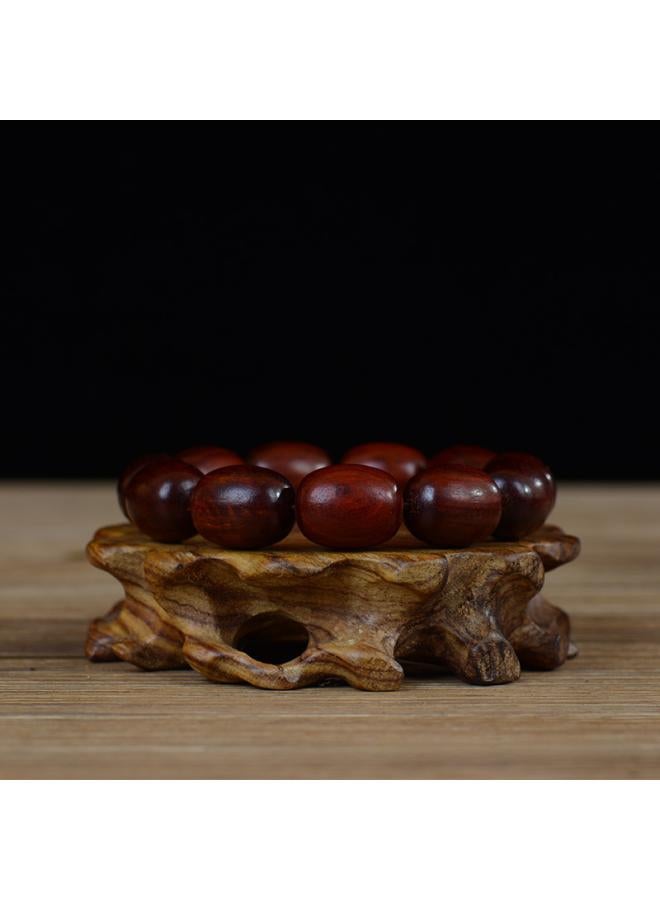 Lobular Red Sandalwood Green Sandalwood Red Sandalwood Golden Silk Nan Bucket Beads Bracelet Abacus Beads Bamboo Section Men's And Women's Old Buddha Beads Bracelet 