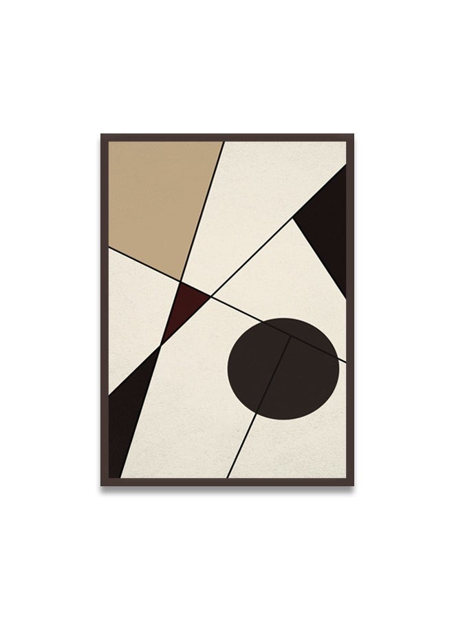 ماركتنا لوحة جدارية قماشية فنية لتزيين الحائط بتصميم تجريدي مع برواز بني مجوف مقاس 120x80سم قطعة واحدة - Image 2