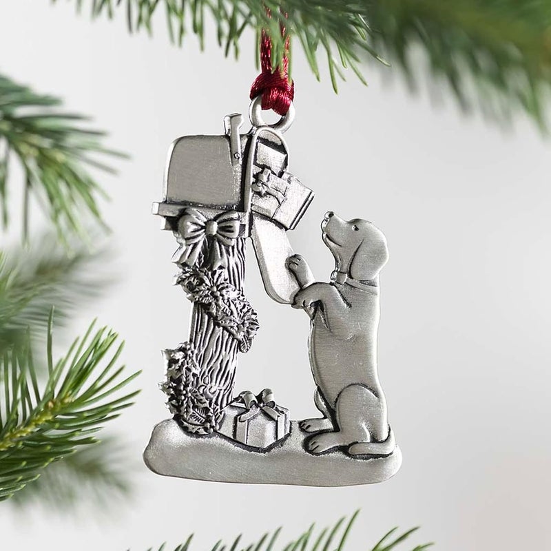 woobles Solid Pewter Christmas Tree Ornament,Metal Double-Sided Printing Holiday Ornaments Pendants , Decoration Unique Gift for Christmas Star Festive Holidays Home Decor (H) - Image 1