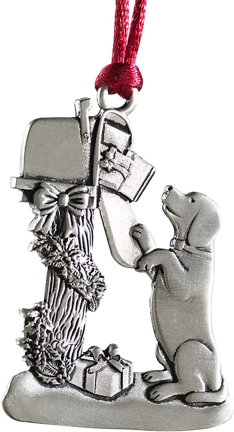 woobles Solid Pewter Christmas Tree Ornament,Metal Double-Sided Printing Holiday Ornaments Pendants , Decoration Unique Gift for Christmas Star Festive Holidays Home Decor (H) - Image 3