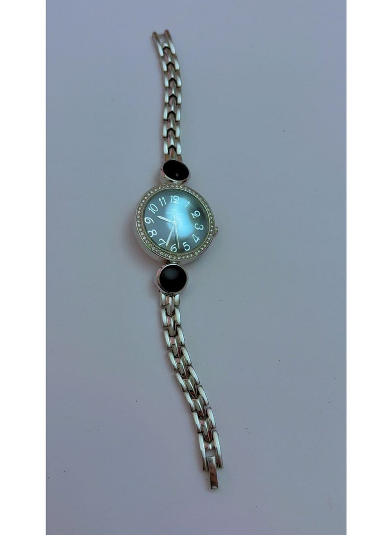 DK Dora Klein Elegant Analogue Women Watch Crystal Studded Bezel With Sleek Stainless Steel Chain Strap Brand New Luxury Fashion Wristwatch For Girls - DK-7530-K - Image 3