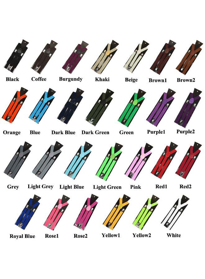 Y-Shaped Clip-On Adjustable Suspender Purple - Image 3