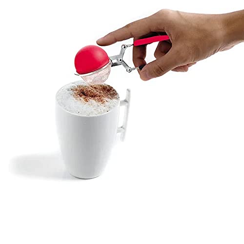 Mastrad رشاش، منخل ورزاز للسكر البودرة، الكاكاو، التوابل، الأعشاب، شبكة دقيقة من ماستراد - أحمر - Image 3