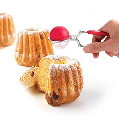 Mastrad رشاش، منخل ورزاز للسكر البودرة، الكاكاو، التوابل، الأعشاب، شبكة دقيقة من ماستراد - أحمر - Image 2