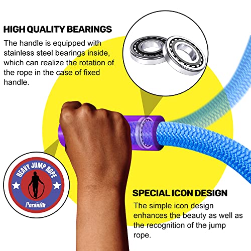 Perantlb Weighted Jump Ropes with 360 Degree Rotation Handle.1 Inch 2.7LB Heavy Jump Rope for men and women,jump ropes for fitness - Image 4