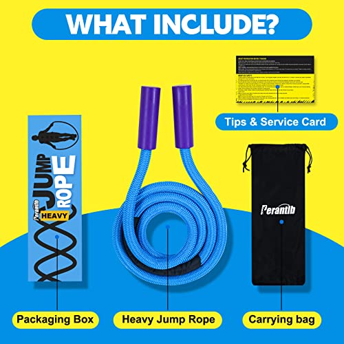 Perantlb Weighted Jump Ropes with 360 Degree Rotation Handle.1 Inch 2.7LB Heavy Jump Rope for men and women,jump ropes for fitness - Image 2