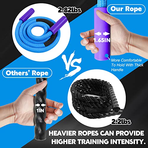Perantlb Weighted Jump Ropes with 360 Degree Rotation Handle.1 Inch 2.7LB Heavy Jump Rope for men and women,jump ropes for fitness - Image 5