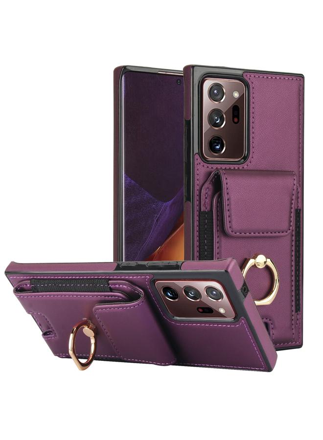 S-TOP Case For Samsung Galaxy Note20 Ultra Elastic Card Bag Ring Holder Phone Case - Image 1