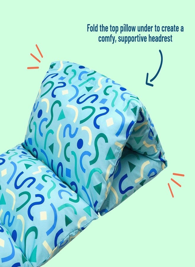 Wildkin Kids Microfiber Floor Lounger - Travel-Friendly, Sleepovers, Pillow Not Included - Confetti Blue - Image 4