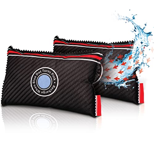 ZARPAX Car Dehumidifier Bag 2 pack  Absorbs Moisture Damp  Condensation on Windscreens  Car Interior  100 Leakproof  Reusable Dehumidifier  Dashboard Dehumidifier  Car Condensation Remover