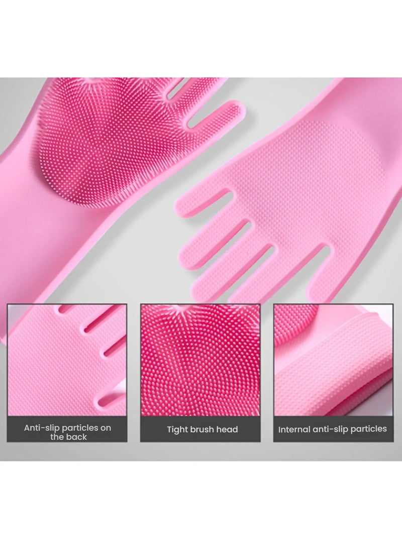 general Magic Pet Grooming Gloves Dog Bathing Shampoo Brush, Heat Resistant Eco-Friendly Silicone Hair Removal Gloves with High Density Teeth for Cats, Dogs - Image 3