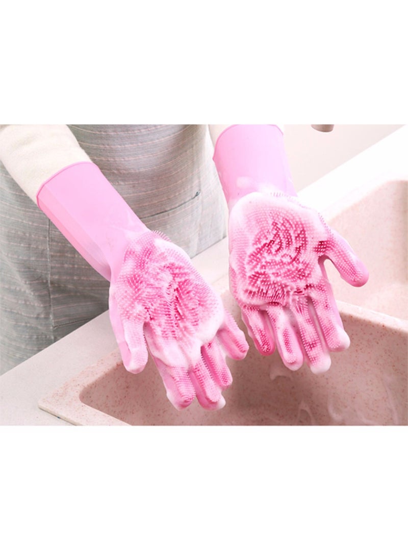 general Magic Pet Grooming Gloves Dog Bathing Shampoo Brush, Heat Resistant Eco-Friendly Silicone Hair Removal Gloves with High Density Teeth for Cats, Dogs - Image 2