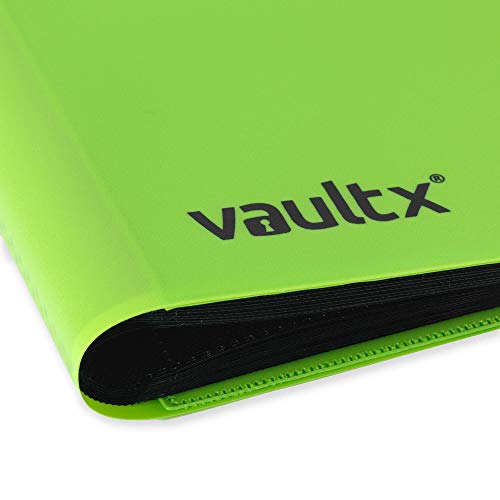 Vault X 4 Pocket Standard Strap Binder, Holds 160 Trading Cards in 20 Side-Loading Pages (Green) - Image 5