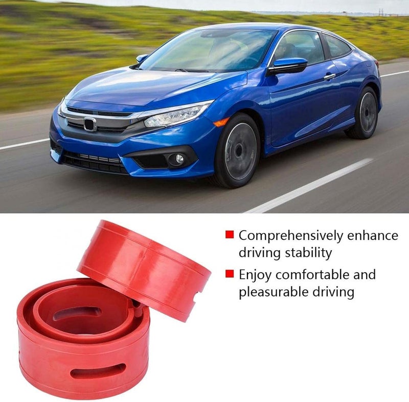 AUTO MT نوع C- BUFFER مطاطي ثقيل لتحميل السيارة لزيادة ارتفاع السيارة، ممتص الصدمات 2 قطع - Image 2