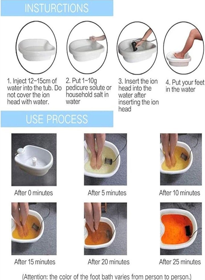 آلة حمام القدم لإزالة السموم من سبا القدم، إزالة السموم من التطهير الأيوني، آلة حمام القدم مع حوض للقدم، مناسبة للاستخدام المنزلي كهدية - Image 4