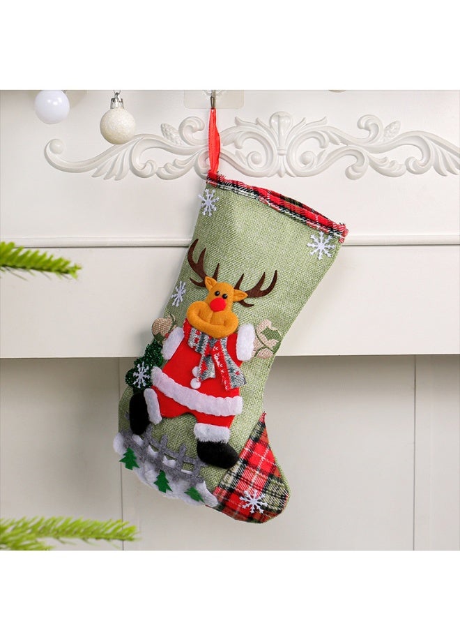 إسكدنيا عيد الميلاد جوارب حقائب عيد الميلاد موقد معلق الجوارب الأحذية لعطلة ديكور عيد الميلاد - Image 1