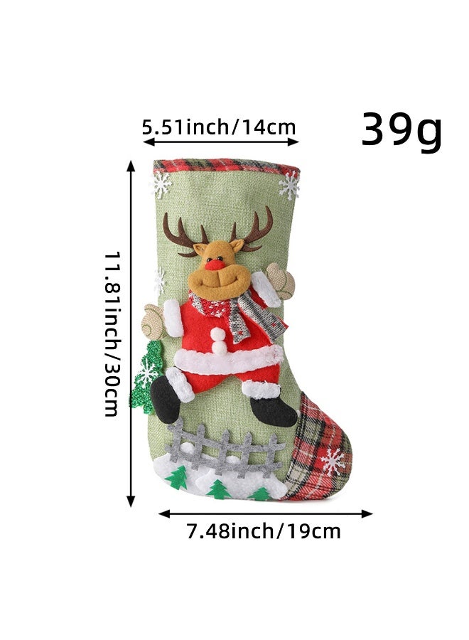إسكدنيا عيد الميلاد جوارب حقائب عيد الميلاد موقد معلق الجوارب الأحذية لعطلة ديكور عيد الميلاد - Image 2