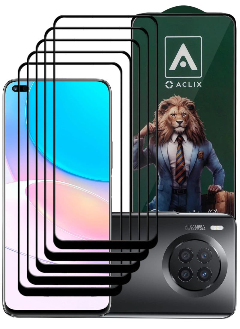 ACLIX 5 Pieces Antistatic ESD Dustproof Premium Quality High Definition Tempered Glass Screen Protector Designed For Huawei nova 8i - Image 1