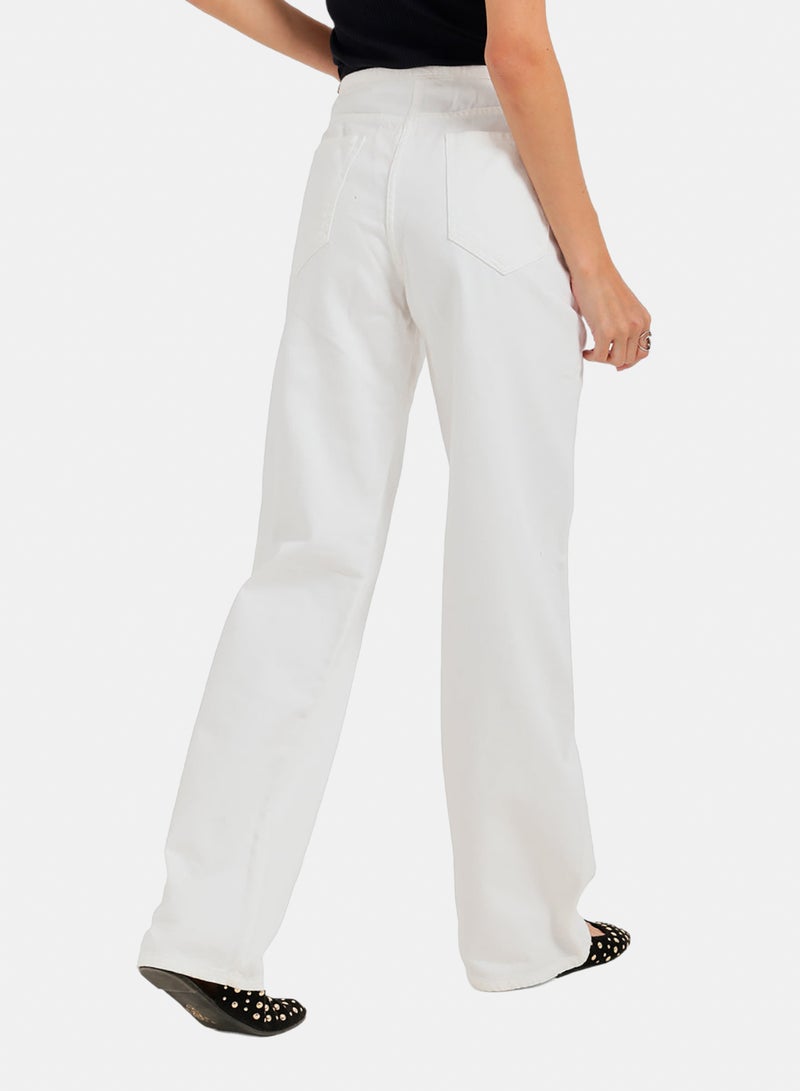 Carina Hidden-Closure Denim Pants - Image 4