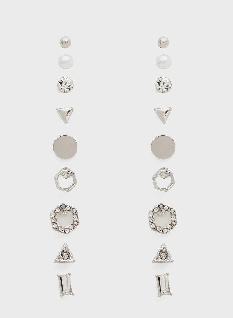 NEW LOOK 9 Pack Stud Earrings Set