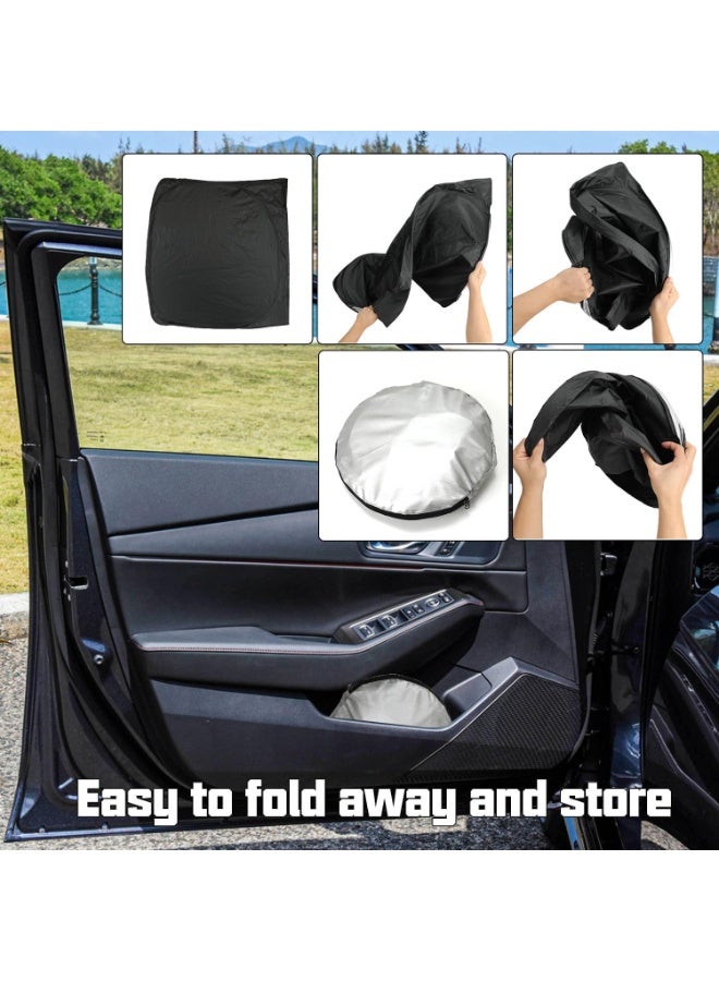 TRASSLE 2 Pack Car Windshield Sun Shade, Universal Cars Sun Shade,140 x 70cm Foldable Auto Interior Sun Protection, Sun Visor Protector Fits for Most Car, Truck, SUV, Keeps Your Vehicle Cool - Image 5