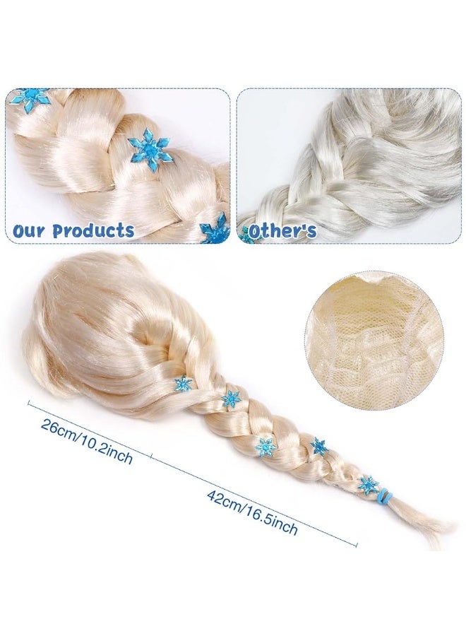Gc G.C Girls Elsa Frozen Dress Costume Princess Dress Up Clothes with Long Cape Toddler Wig Crown Wand Halloween Cosplay - Image 5