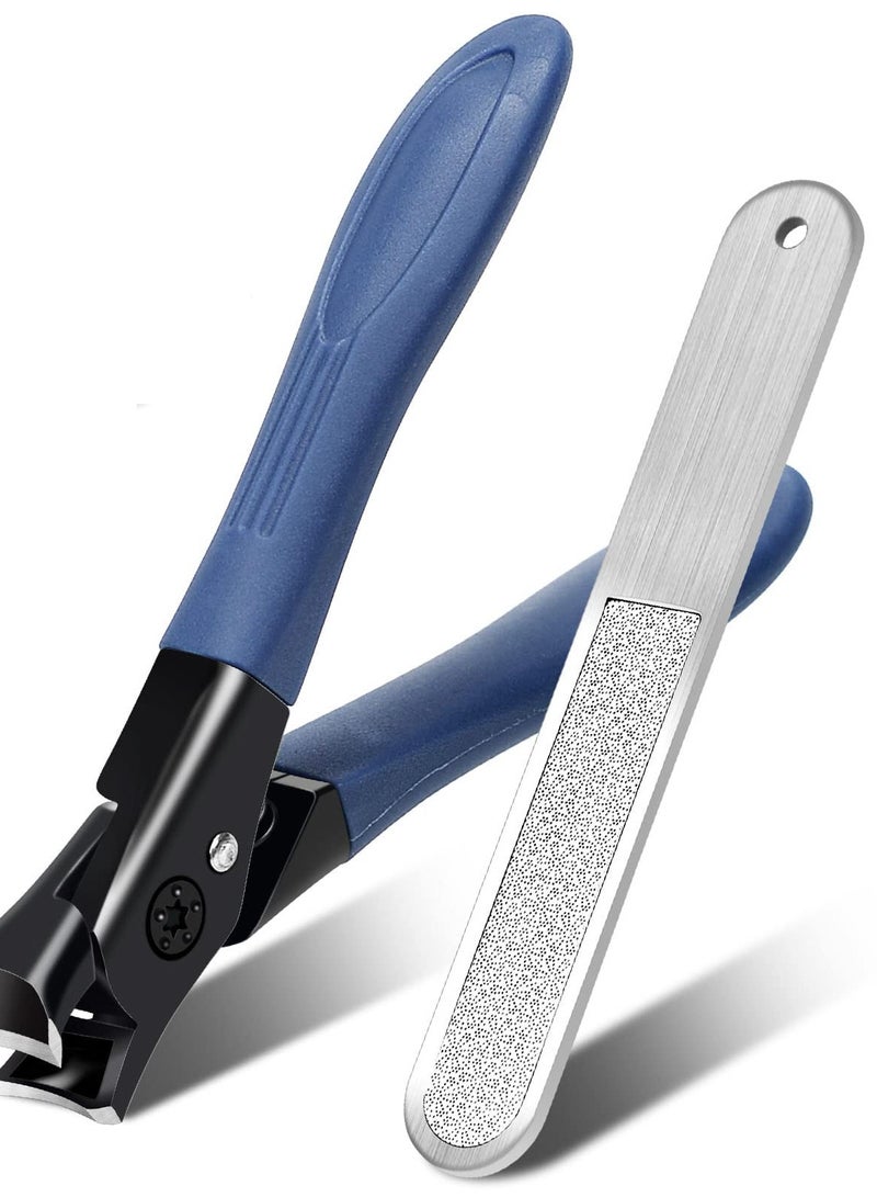 Excefore Nail Clippers for Thick Nails, Toenail Clippers, Heavy Duty Nail Clippers for Thick Toenails, Stainless Steel Toenail Clippers with Fingernail File, Professional Nail Trimming Tools - Image 1