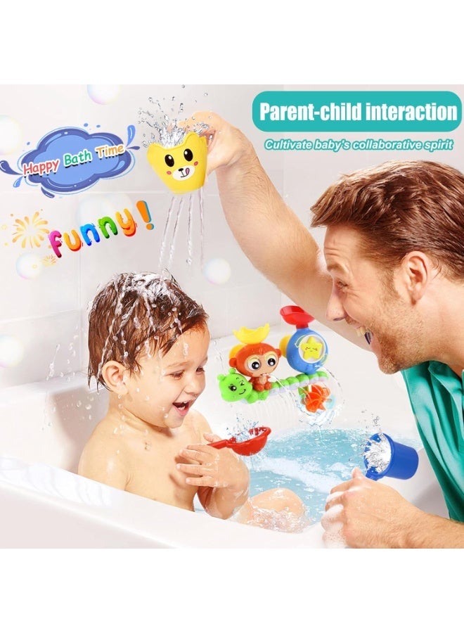 Halamodo Bath Toys for Toddlers Ages 1-3 Year, Lovely Monkey & Caterpillar | Preschool New Born Baby Bathtub Water Toys, 2 Strong Suction Cups - Image 3