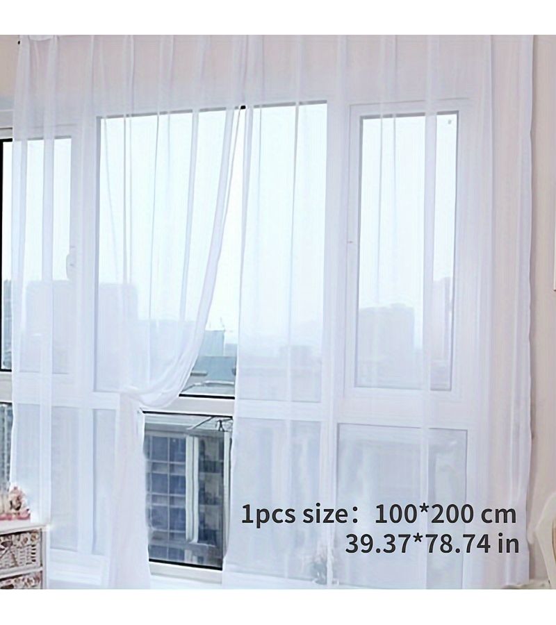 أزرق – قطعتان من ستائر الفوال الزهرية لتزيين النوافذ والأبواب للمنزل مقاس 39×78 بوصة - Image 3
