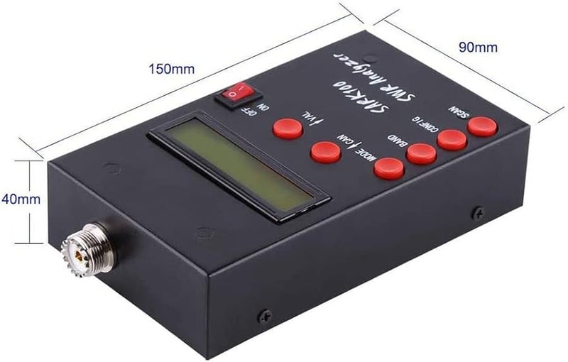 SARK100 Antenna Analyzer Meter 1 60MHz Shortwave SWR Measurement Range 1 0 to 9 99 - Image 2