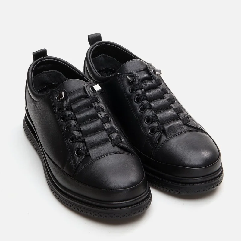Hotiç 01AYH294540A100 GENUINE Leather Black Women's Sports Shoes