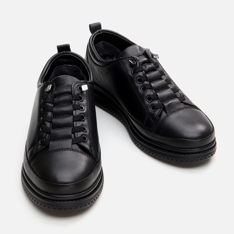 Hotiç 01AYH294540A100 GENUINE Leather Black Women's Sports Shoes
