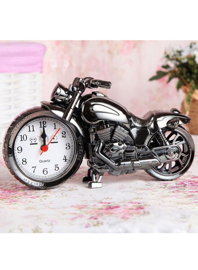 Jet Black Motorbike Pattern Alarm Clock - Image 1