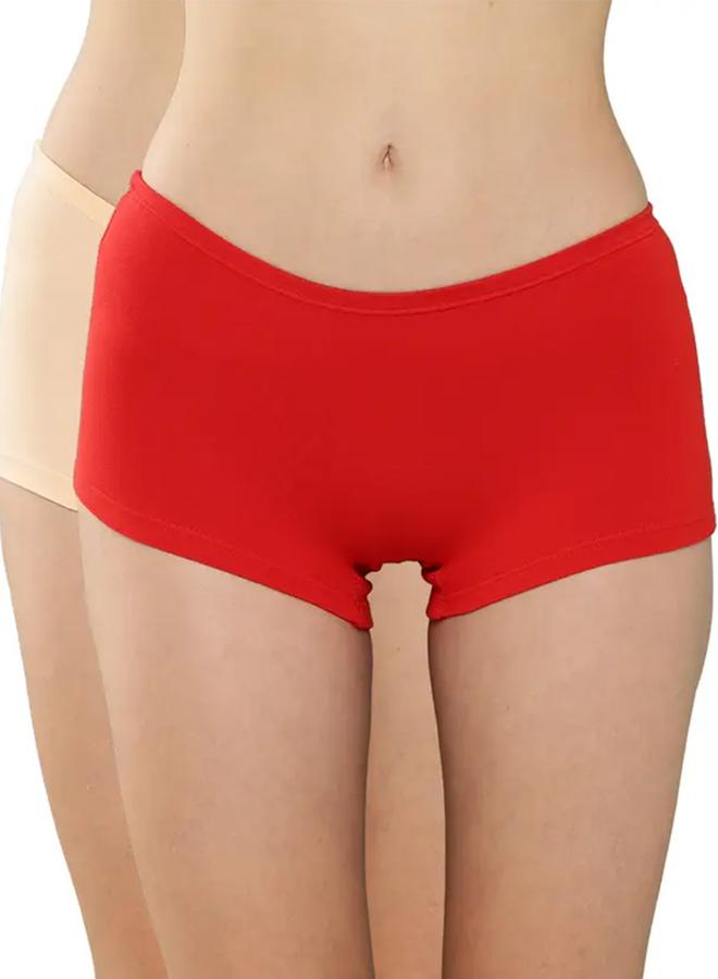 Leading Lady Pack of 2  - Solid Cotton Boyshorts - Image 1