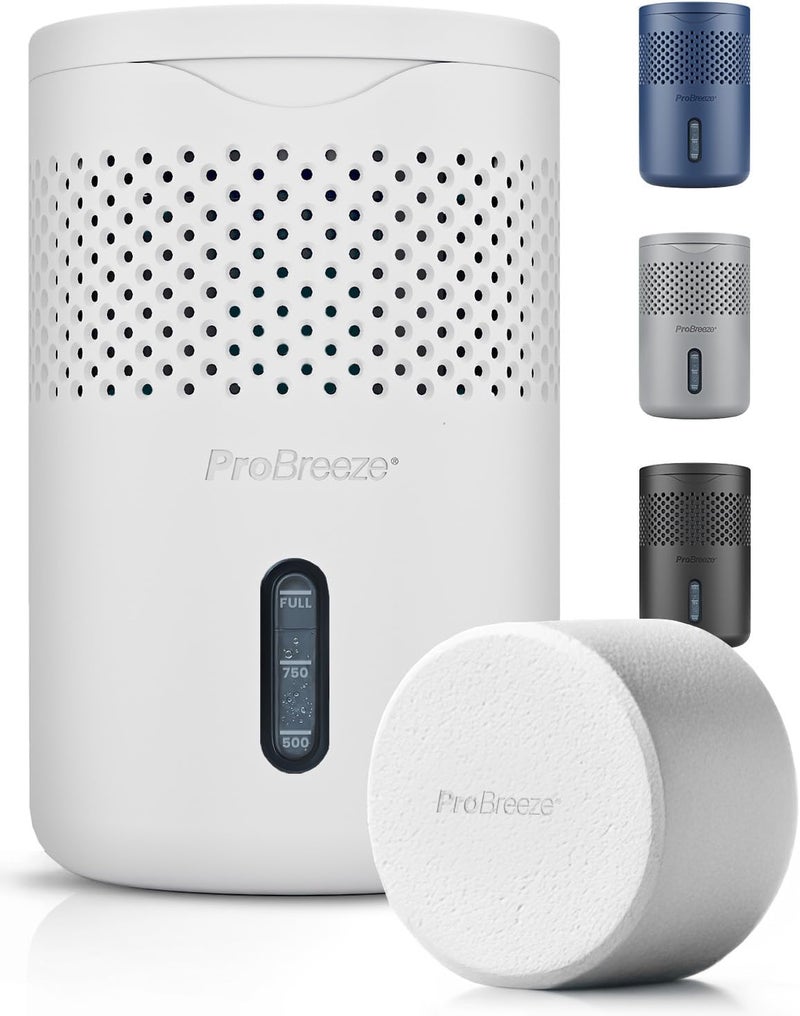 Pro Breeze Osmo® Dehumidifier - Silent & Refillable Moisture Absorber for Damp & Condensation at Home, Bedroom, Wardrobe, Car - Bathroom Mould Remover with 700g Refillable Tablet - No Power Required - Image 1