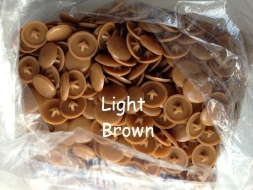 Generic Celtic Woods Light Brown Pozi Screw Head Caps - Press Fit - Pack Of 50 
