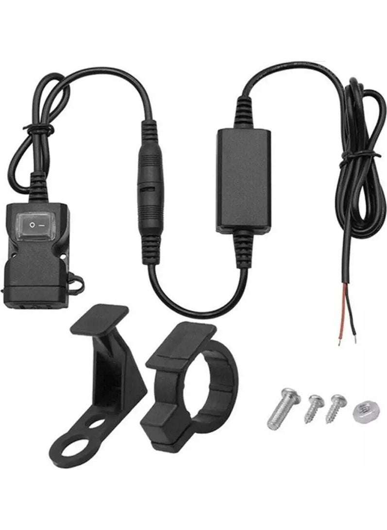 Autoline Motorcycle USB Charger Dual Port 12V Waterproof  - Image 2