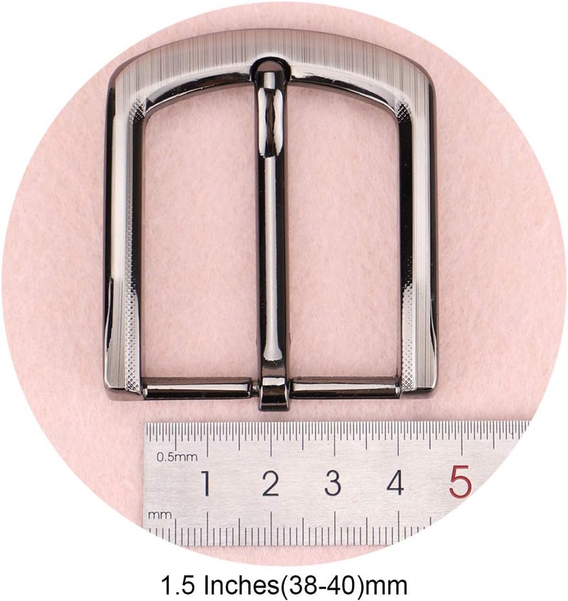 McFanBe 1.5 Inches (38-40 mm) Belt Buckle Single Prong Square Replacement Buckle for Men Women Belt - Image 4