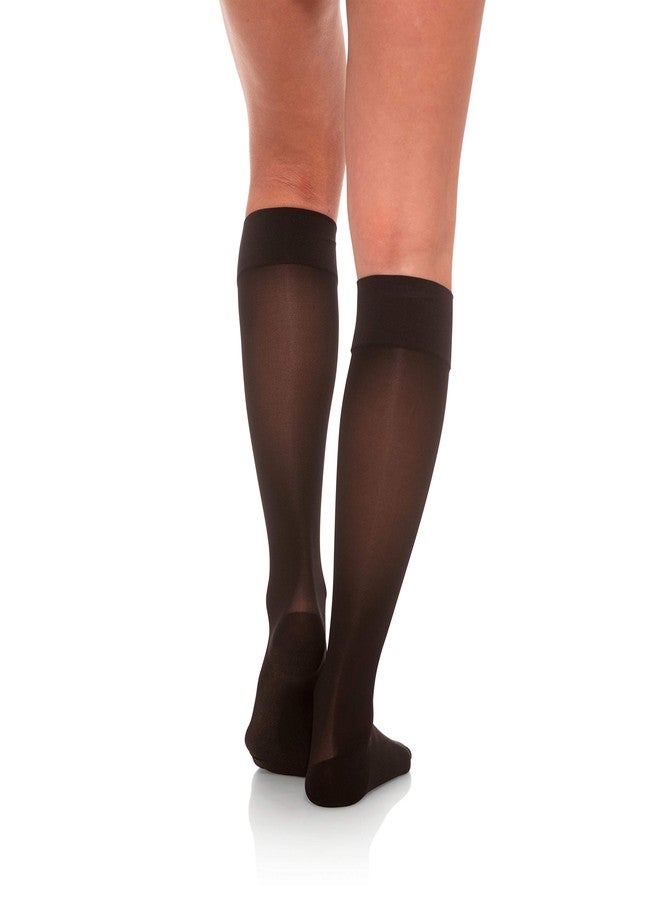 Jomi Compression Knee High Collection, 15-20mmHg Sheer Open Toe 133 (Small, Black) - Image 3