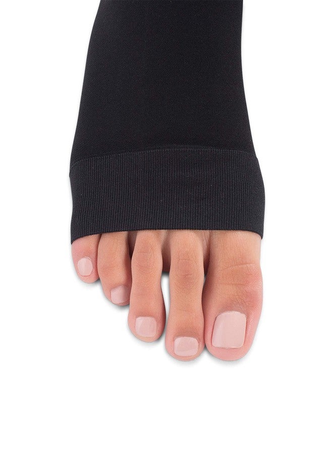 Jomi Compression Knee High Collection, 15-20mmHg Sheer Open Toe 133 (Small, Black) - Image 4