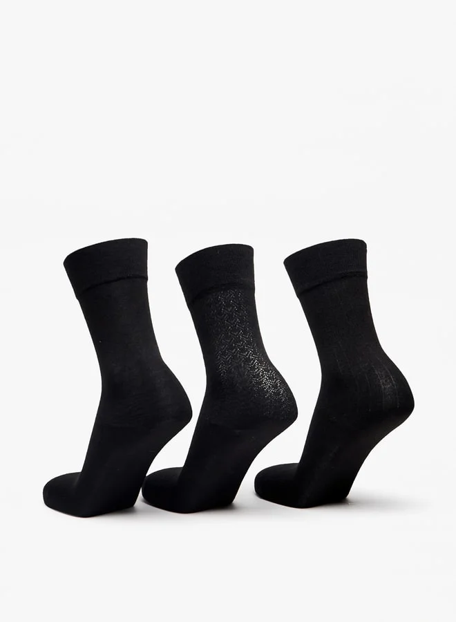 DUCHINI  Bamboo Crew Socks - Set of 3 for Men | Best Price UAE