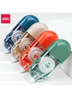 Deli Deli NS156 Clear-Body Correction Tape 5mm×6m with Dual Protective Caps & Ergonomic Grip 