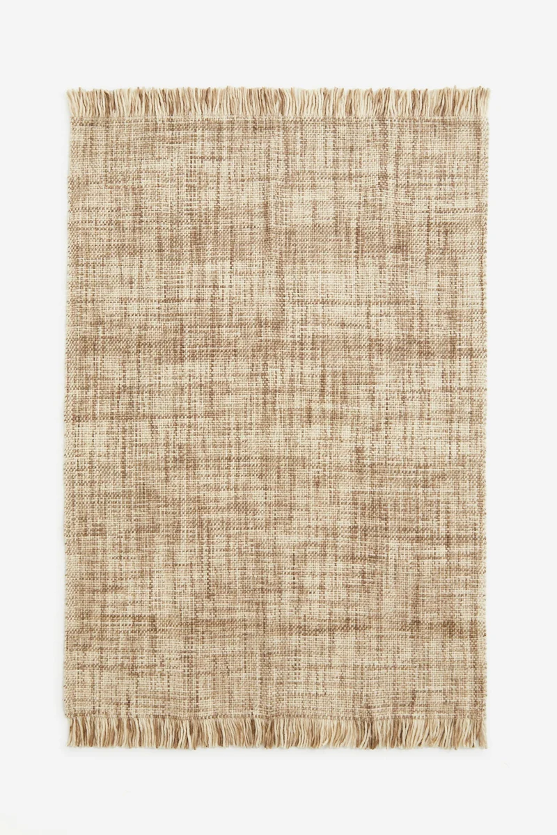 H&M Fringed Wool-Blend Rug