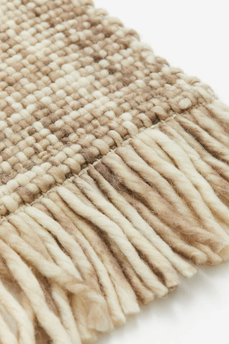 H&M Fringed Wool-Blend Rug