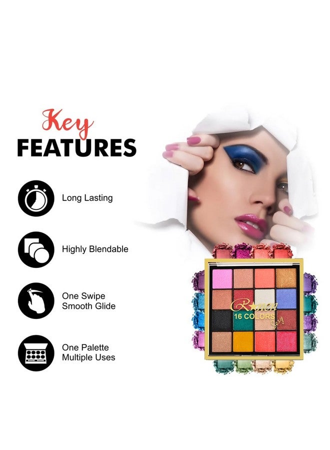 أدبيني لوحة ظلال عيون لامعة غير لامعة مكونة من 16 لونًا 20.8 جرام | مجموعة التألق الساحر | مزج سلس وطويل الأمد | ارفع عينيك إلى مرتفعات ساحرة (الظل-02) - Image 5
